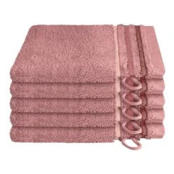 Schiesser Waschhandschuh Skyline Color Im 5er Set In Altrosa