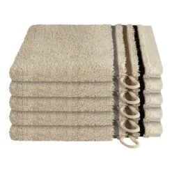 Schiesser Waschhandschuh Skyline Color Im 5er Set In Sand